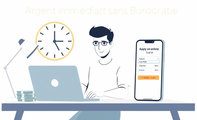 Image symbolisant la rapidité et la simplicité des prêts immédiats sans bureaucratie.