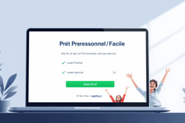 Image illustrant le concept de prêt personnel facile avec approbation instantanée.