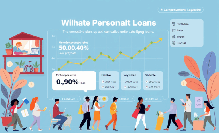Image représentant un prêt personnel à taux compétitifs pour financer divers projets.
