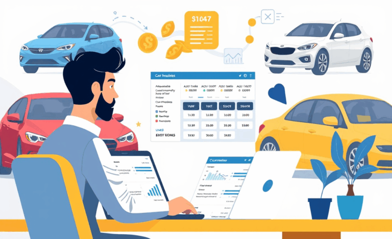 Image d'une voiture avec des documents de crédit automobile, illustrant un crédit adapté à votre budget.