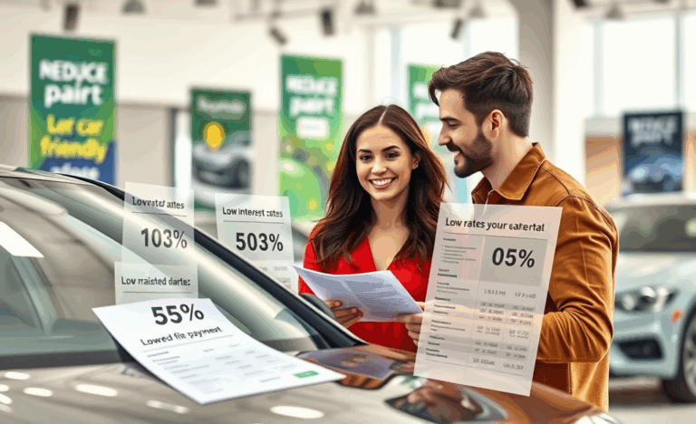 Image représentant le concept de financement automobile à taux réduit avec des véhicules attractifs.