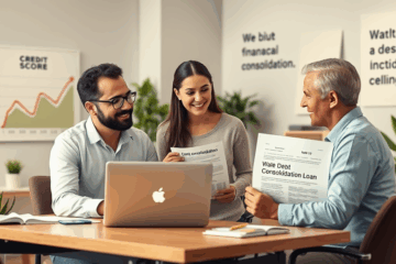 Image illustrant le processus de prêt de consolidation pour améliorer le score de crédit.