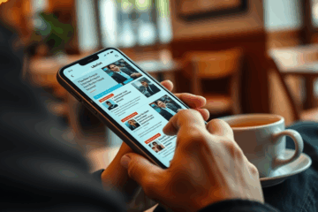 Un utilisateur consultant l'application Libération sur son mobile pour des actualités instantanées.