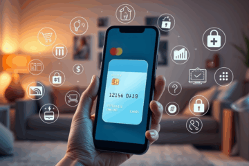 Image représentant une carte virtuelle moderne pour des paiements sécurisés.