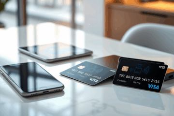 Image illustrant des cartes à puce et sans contact pour les paiements sécurisés.