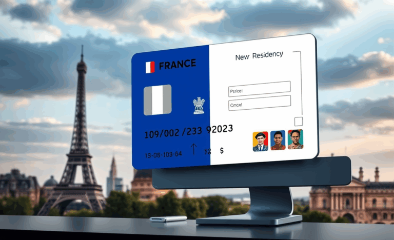 Image représentant la nouvelle carte disponible pour les immigrants en France.