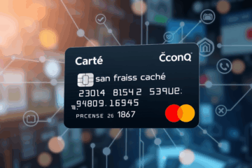 Image d'une carte bancaire sans frais cachés, symbolisant l'économie et la transparence des services bancaires modernes.