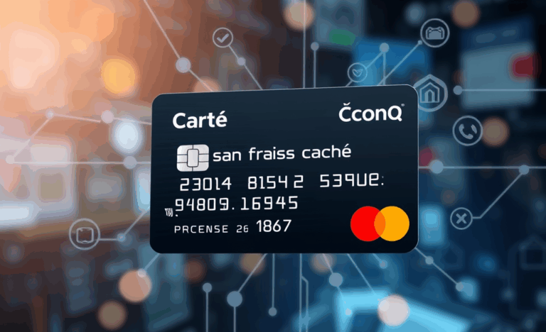 Image d'une carte bancaire sans frais cachés, symbolisant l'économie et la transparence des services bancaires modernes.