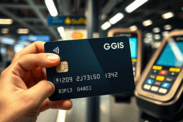 Illustration d'une carte à puce sans contact utilisée pour les paiements modernes.