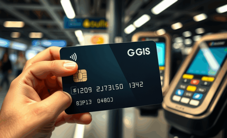 Illustration d'une carte à puce sans contact utilisée pour les paiements modernes.