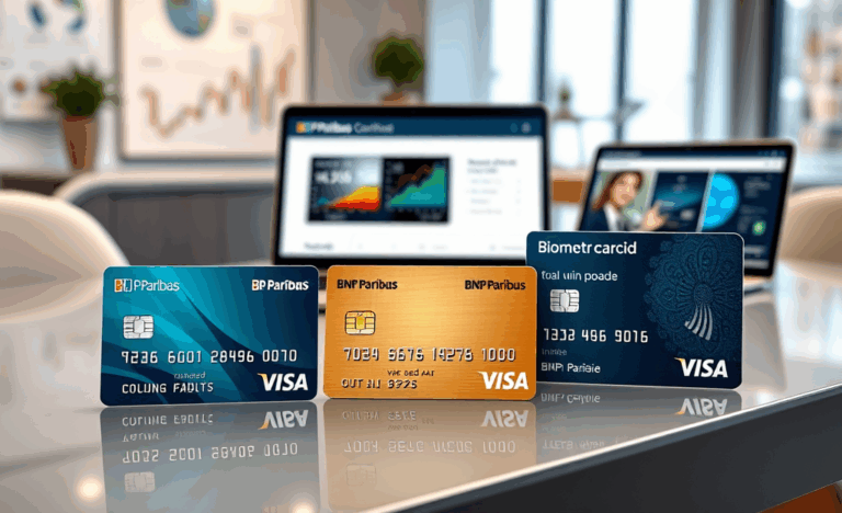 Image représentant les différentes cartes bancaires proposées par BNP Paribas