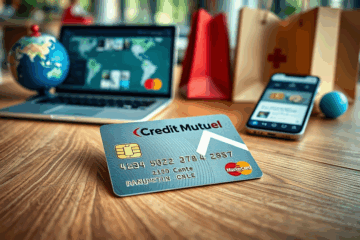Image de la Carte Crédit Mutuel Mastercard affichant ses caractéristiques et avantages.