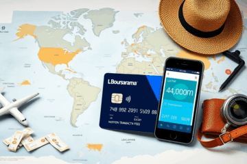 Illustration de la Carte Boursorama Ultim, une carte bancaire pensée pour les voyageurs, sans frais à l'étranger.
