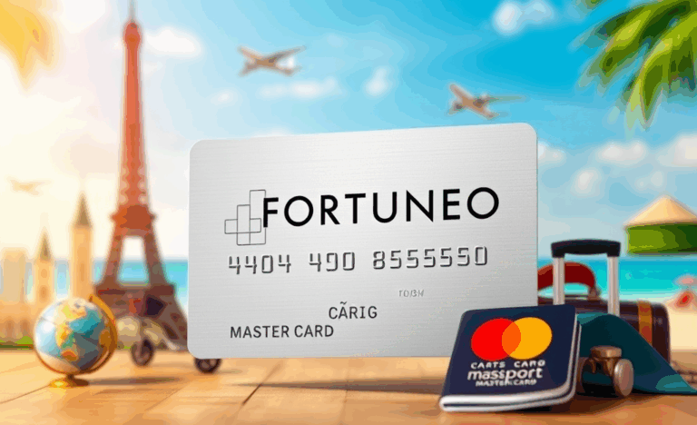 Image représentant la Carte Fortuneo Mastercard et ses avantages