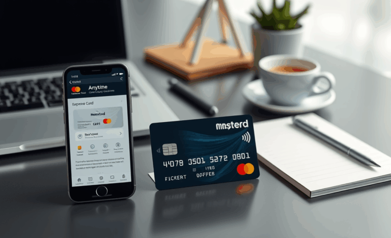 Image illustrant les avantages de la Carte Mastercard Anytime pour les professionnels.