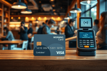 Illustration d'une carte de paiement matinal utilisée pour des transactions rapides et pratiques.