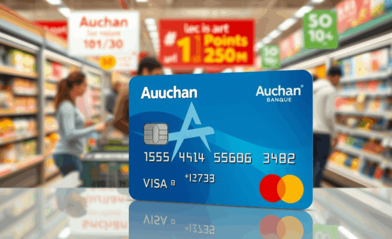 Image illustrant les avantages de la Carte Auchan Banque.
