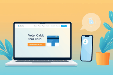 Image représentant une carte virtuelle pour paiements en ligne.