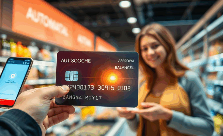Illustration d'une carte de paiement avec approbation automatique, symbolisant le contrôle des dépenses.
