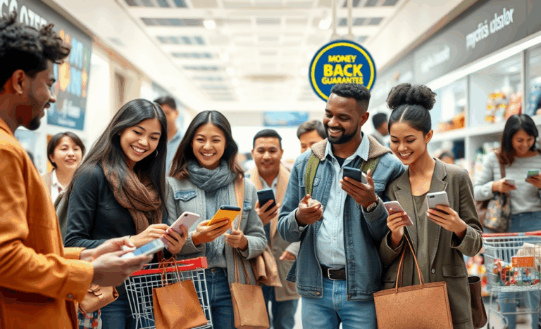 Image illustrant le concept de remboursement sur tout achat.