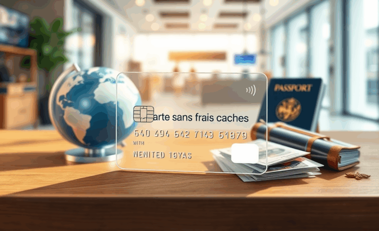 Image d'une carte bancaire sans frais cachés, symbolisant la transparence financière.