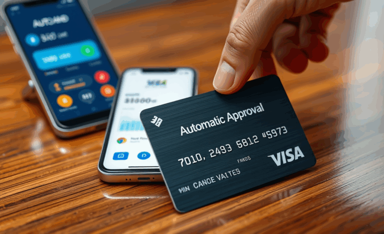 Image illustrant une carte avec approbation automatique pour une gestion financière efficace.