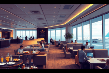 Image illustrant l'accès aux salons VIP dans les aéroports, montrant un espace confortable et raffiné pour les voyageurs.