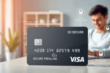 Image d'une carte de crédit sécurisée pour achats en ligne.