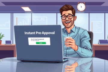 Illustration du service de pré-approbation instantanée disponible pour les emprunteurs.