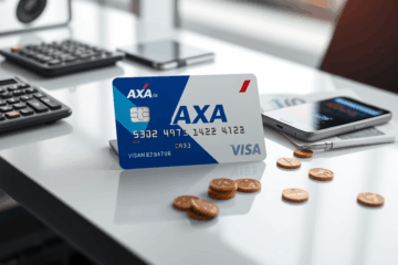 Image d'une carte AXA Bank Visa, symbole de facilité et sécurité pour vos paiements dans le monde.
