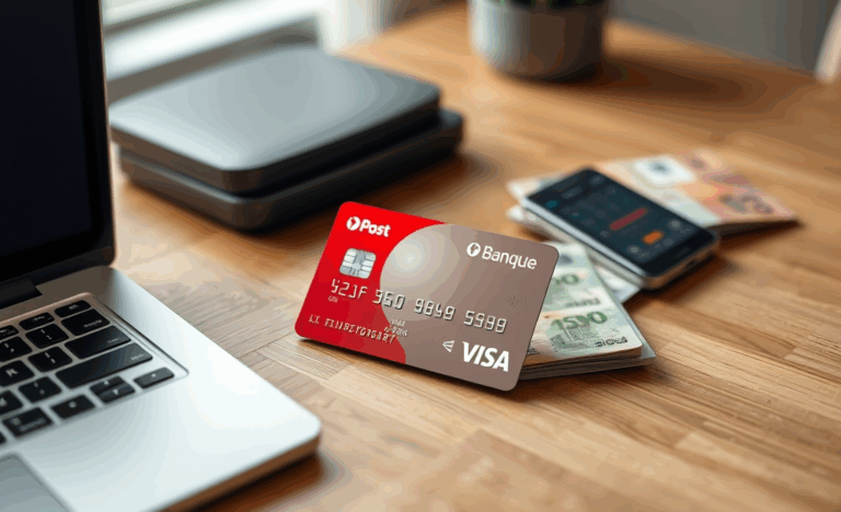 Image représentant la Carte Bpost Banque Visa, une carte de paiement moderne et sécurisée.