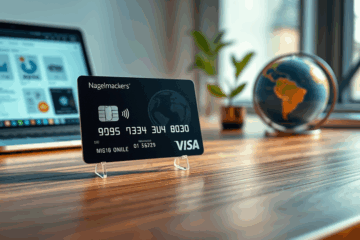 Carte Nagelmackers Visa avec un design moderne pour des paiements sécurisés.