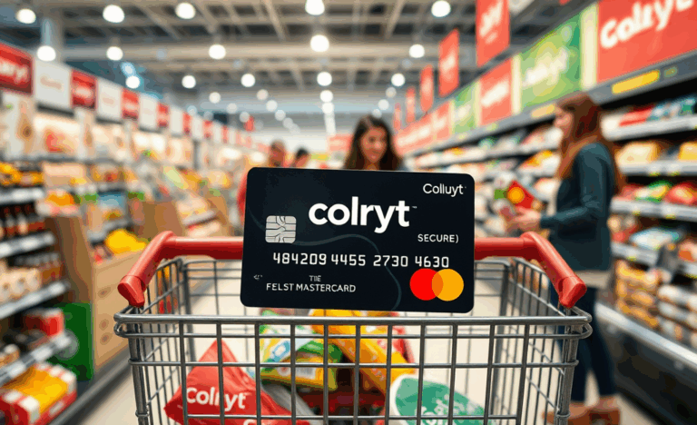 Image représentant la Carte Colruyt Mastercard et ses avantages pour les utilisateurs.