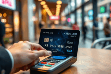 Image d'une carte bancaire qui ajuste sa limite de dépense automatiquement.