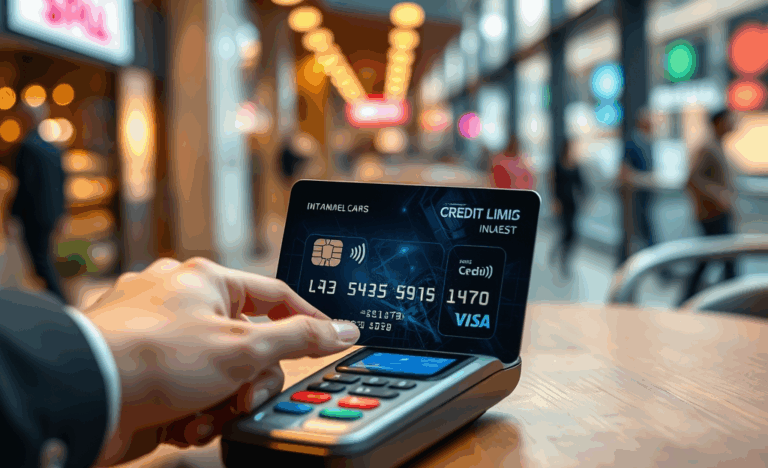 Image d'une carte bancaire qui ajuste sa limite de dépense automatiquement.