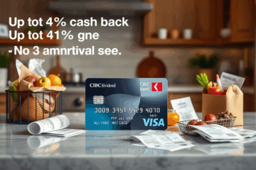 Image de la Carte CIBC Dividend Visa avec informations sur les remises en argent et avantages.