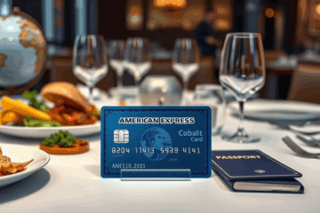 Image de la Carte American Express Cobalt, idéale pour les voyageurs et amateurs de gastronomie.