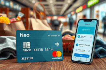 Carte Neo Financial Mastercard offrant des remises en argent.