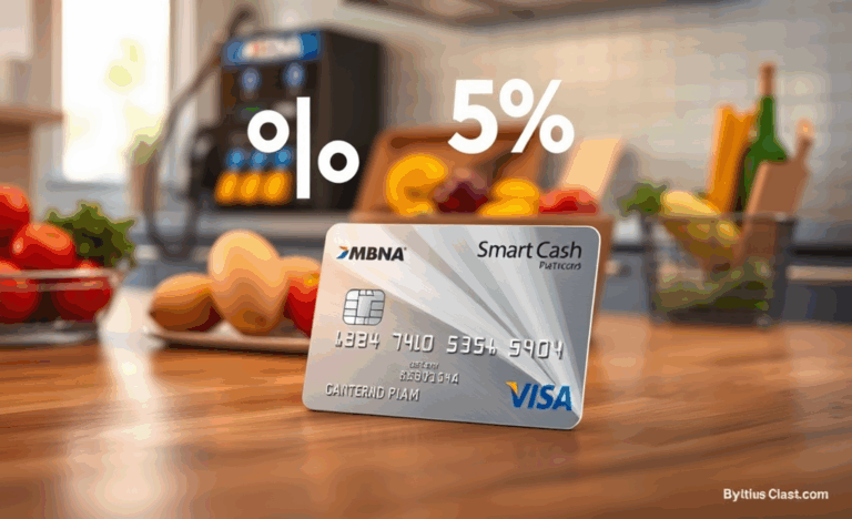 Image de la Carte MBNA Smart Cash Platinum avec ses avantages de remboursement.