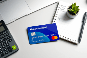Image de la carte prépayée Wealthsimple avec des éléments financiers.