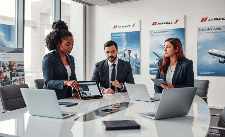 Illustration des étapes pour progresser professionnellement au sein d'Air France