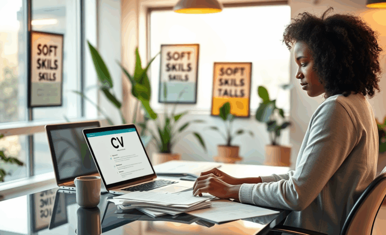 Illustration des compétences douces dans un CV français