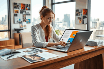 Exemple de portfolio créatif et professionnel pour impressionner les employeurs.