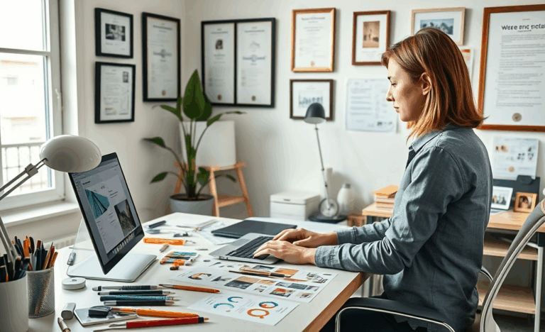 Comment créer un portfolio qui attire les employeurs français grâce à une présentation soignée et des projets captivants.