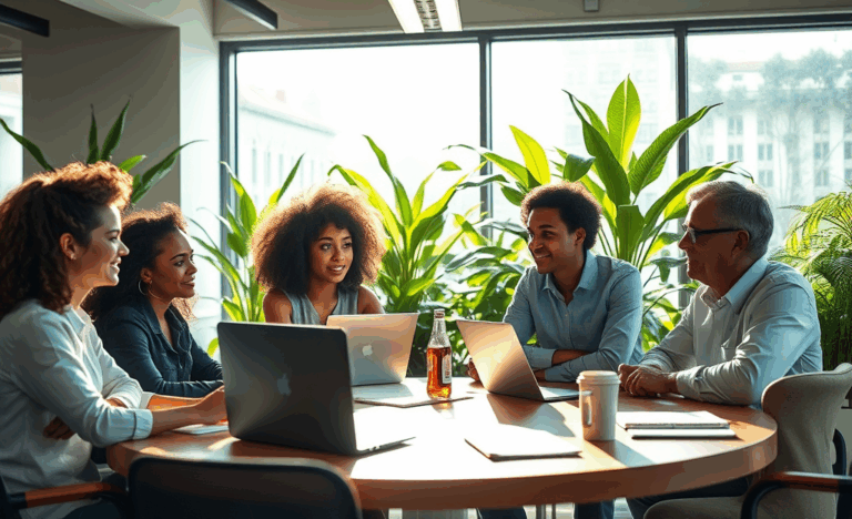 Image représentant des candidats embauchés par AB InBev lors d'un processus de sélection.
